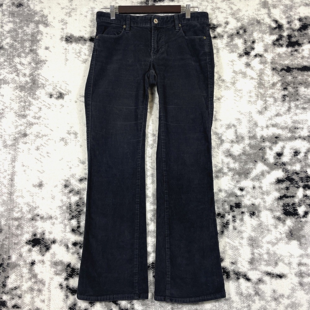 Polo Jeans Co Jeans Womens Size 32 Black Flare‎ Bootcut Corduroy Cotton Stretcha